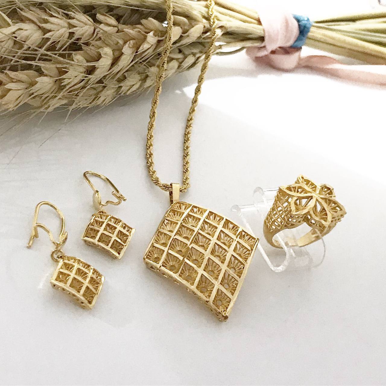سرویس کامل برنجی طرح خورشیدی