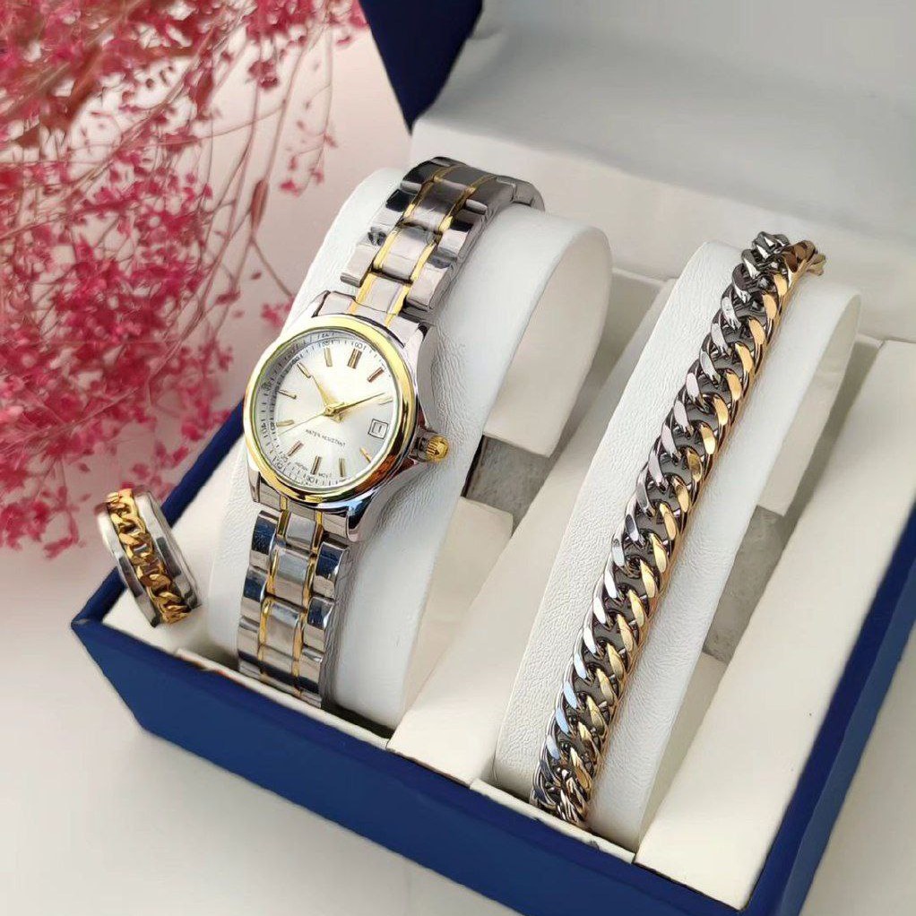 ساعت زنانه و دخترانه CASIO درجه A با دستبند کارتیر و حلقه