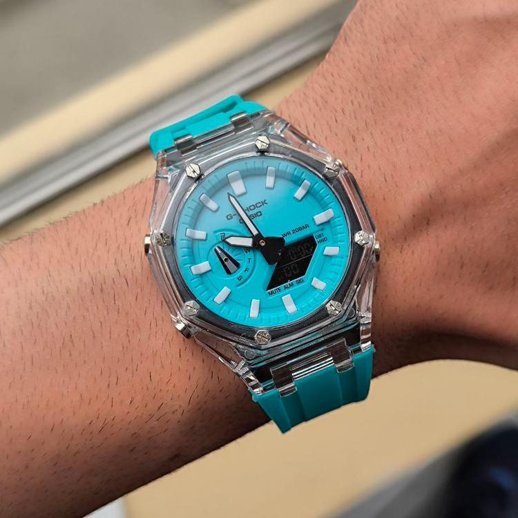 ساعت پسرانه و دخترانه اسپرت دو زمانه ضدآب پمپی با کیفیت مارکGSHOCK جیشاک در رنگ بندی مختلف