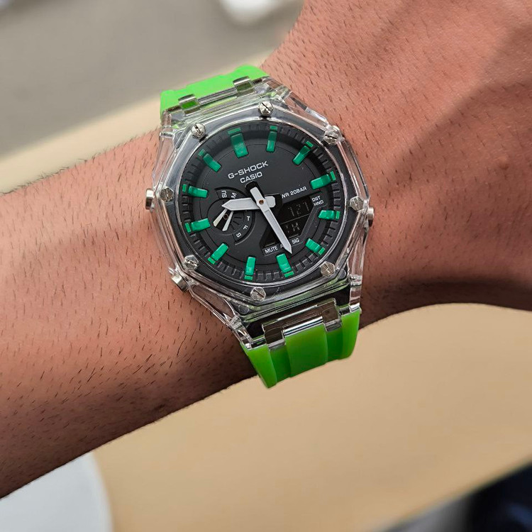 ساعت پسرانه و دخترانه اسپرت دو زمانه ضدآب پمپی با کیفیت مارکGSHOCK جیشاک در رنگ بندی مختلف