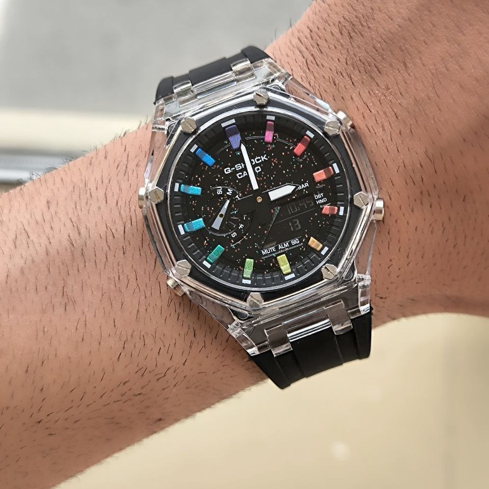 ساعت پسرانه و دخترانه اسپرت دو زمانه ضدآب پمپی با کیفیت مارکGSHOCK جیشاک در رنگ بندی مختلف