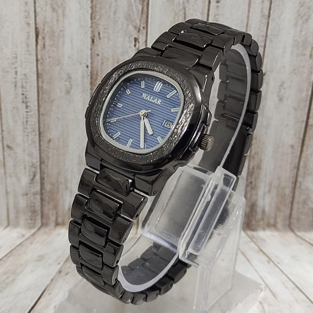 ساعت زنانه تاریخدار صفحه آبی مارک WALAR کد384250