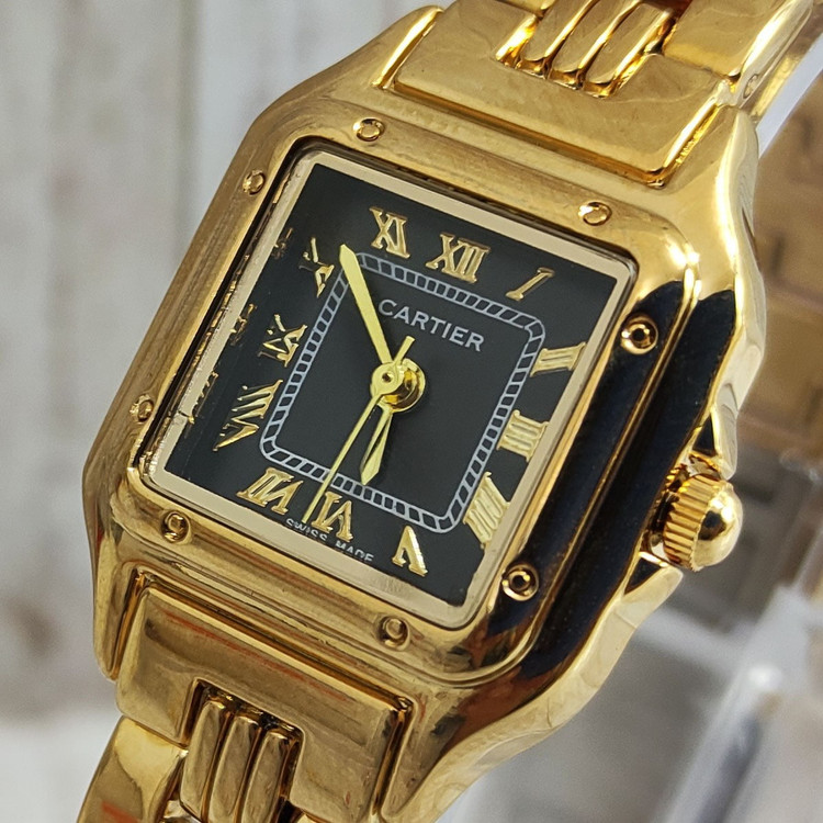 ساعت زنانه مارک CARTIER صفحه مشکی ضدآب کد268350