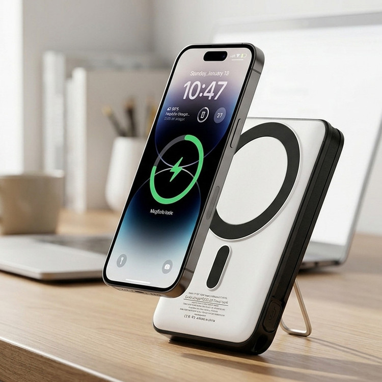 پاوربانک بی سیم 22.5 وات یوشیتا مدل YP-007 ظرفیت 10000 میلیآمپرساعت به همراه کابل usb-C