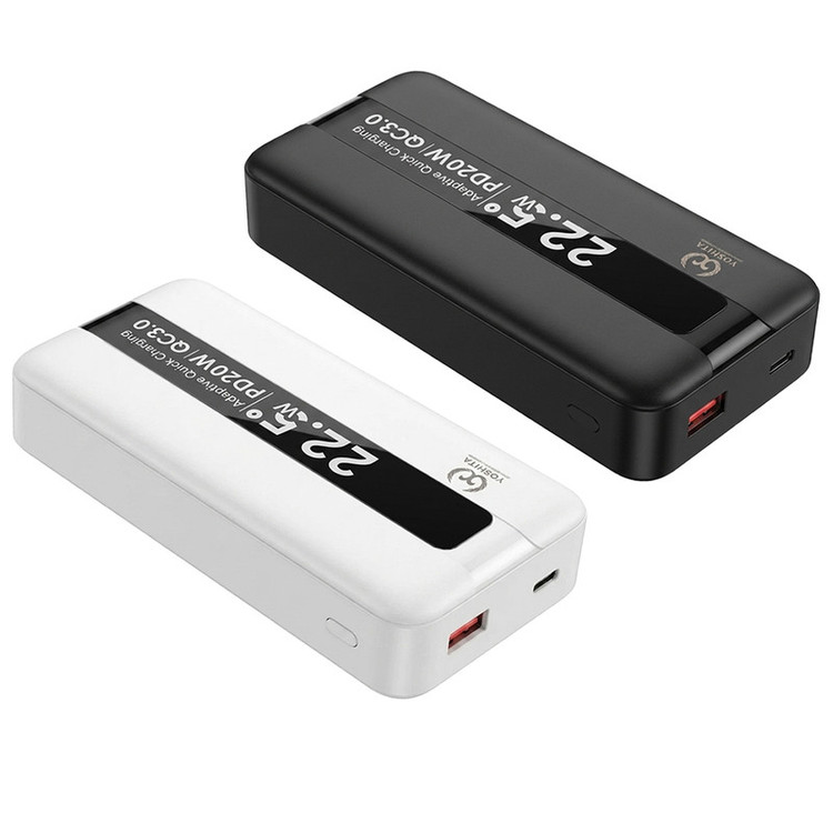 پاوربانک 22.5 وات یوشیتا مدل YP-021 ظرفیت 20000 میلیآمپرساعت به همراه سه عدد کابل USB-C/ لایتنینگ / USB-C