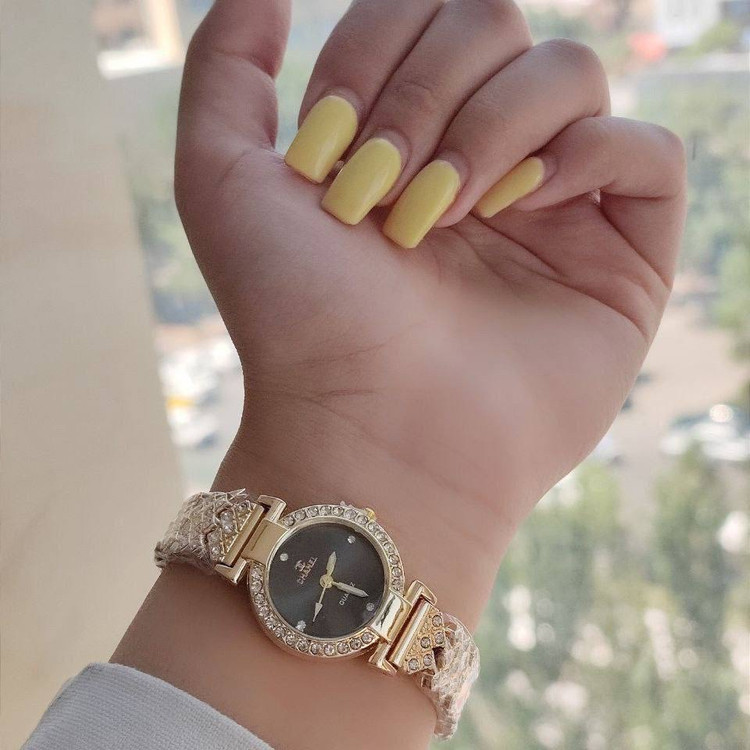 ساعت زنانه و دخترانه ظریف فول نگین مارک چنل Chanel ارسال رایگان