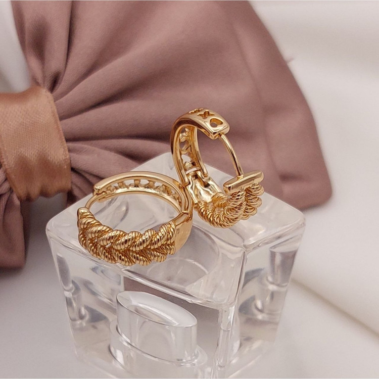 گوشواره حلقه ای ژوپینگ طرح گندم