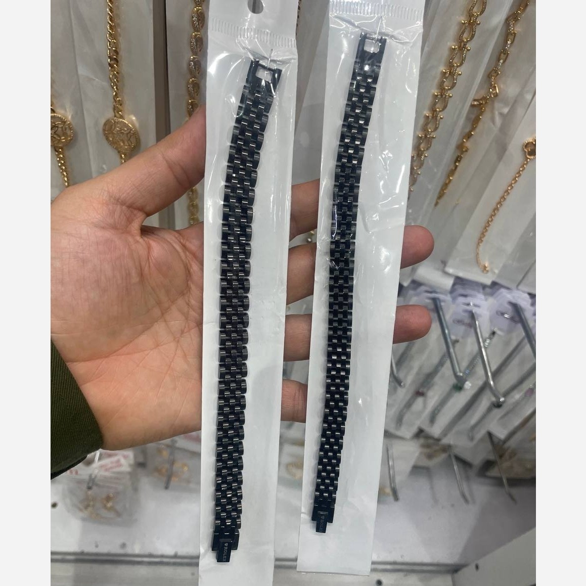 دستبند رولکس مشکی پهن و باریک در 4 مدل