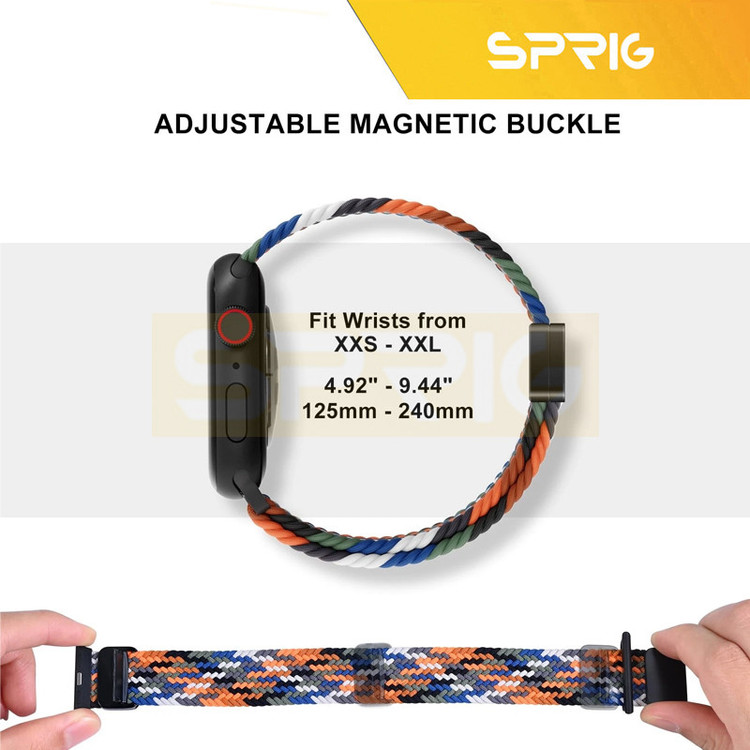 بند اسپریگ مدل Braided Solo Magnet مناسب برای اپل واچ 44 میلی متری سری 4