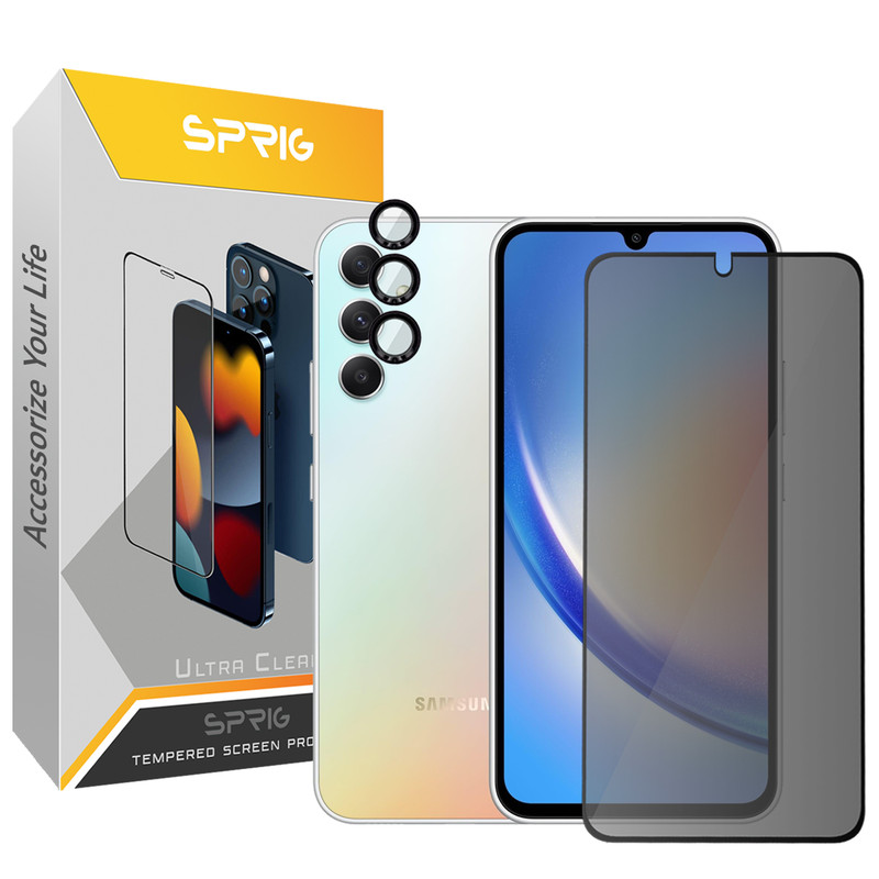 محافظ صفحه نمایش اسپریگ مدل PRV_Ring مناسب برای گوشی موبایل سامسونگ Galaxy A15 به همراه محافظ لنز دوربین