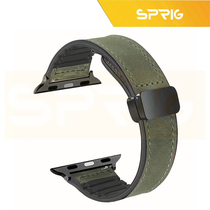 بند اسپریگ مدل Magnetic Soft Leather GLS مناسب برای اپل واچ 40mm سری 4/5/6/Se به همراه کاور