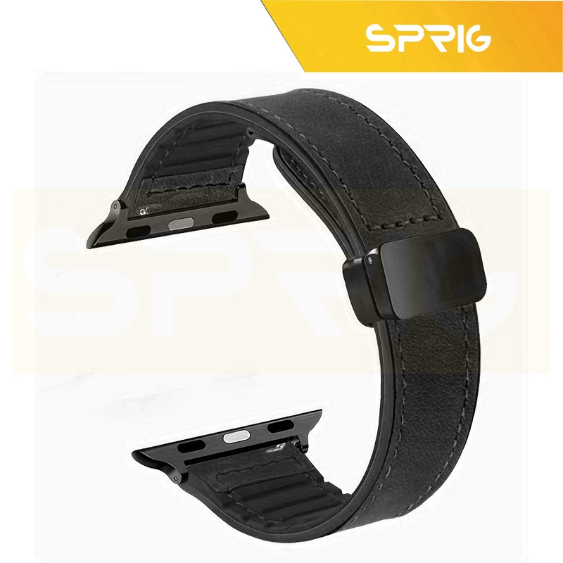بند اسپریگ مدل Magnetic Soft Leather GLS مناسب برای اپل واچ 40mm سری 4/5/6/Se به همراه کاور