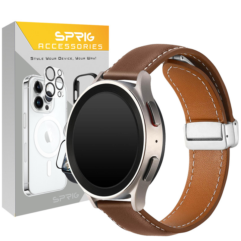 بند اسپریگ مدل Magnetic Leather مناسب برای ساعت هوشمند سامسونگ Galaxy watch Active 40mm / Active 2 40mm / Active 2 44mm