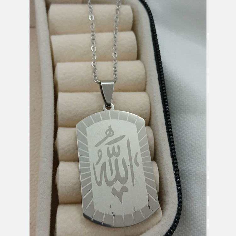 گردنبند استیل نقره ای خاص