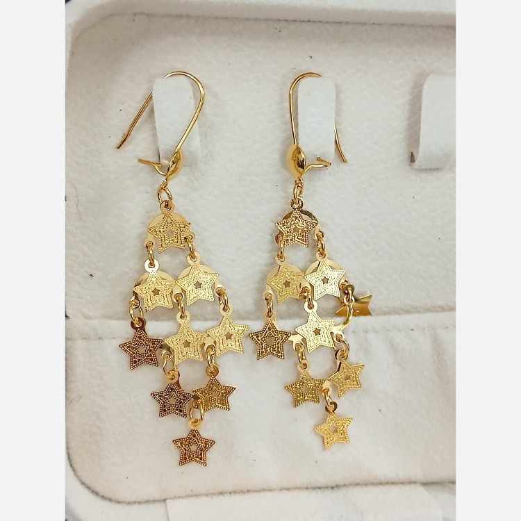گوشواره طرح طلا برنجی درجه یک خاص شیک