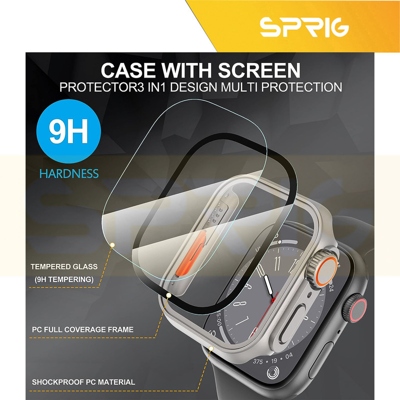 کاور اسپریگ مدل Switch مناسب برای اپل واچ Series SE 2022 Aluminum Case 40mm / SE 2021 Aluminum Case 40mm / Series 5 40mm / Series 6 40mm / Series 4 40mm به همراه محافظ صفحه نمایش