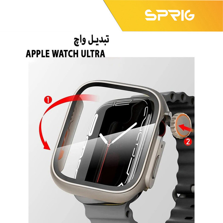 کاور اسپریگ مدل Switch مناسب برای اپل واچ Series SE 2022 Aluminum Case 40mm / SE 2021 Aluminum Case 40mm / Series 5 40mm / Series 6 40mm / Series 4 40mm به همراه محافظ صفحه نمایش