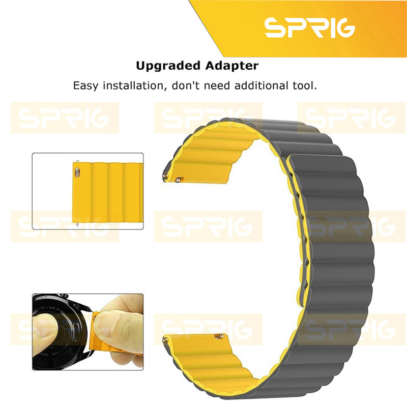 بند اسپریگ مدل Silicone Magnetic Link GRY TW مناسب برای ساعت هوشمند ایمیکی SF1 / SF1E / SE1 / ST1