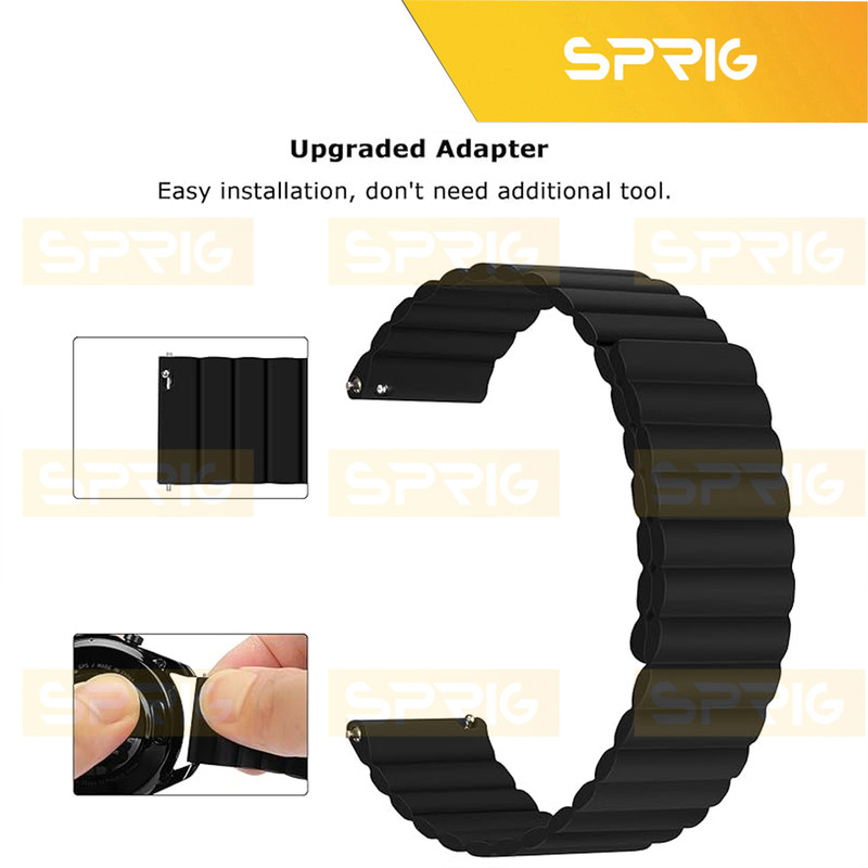 بند اسپریگ مدل Silicone Magnetic Link GRY TW مناسب برای ساعت هوشمند ایمیکی SF1 / SF1E / SE1 / ST1