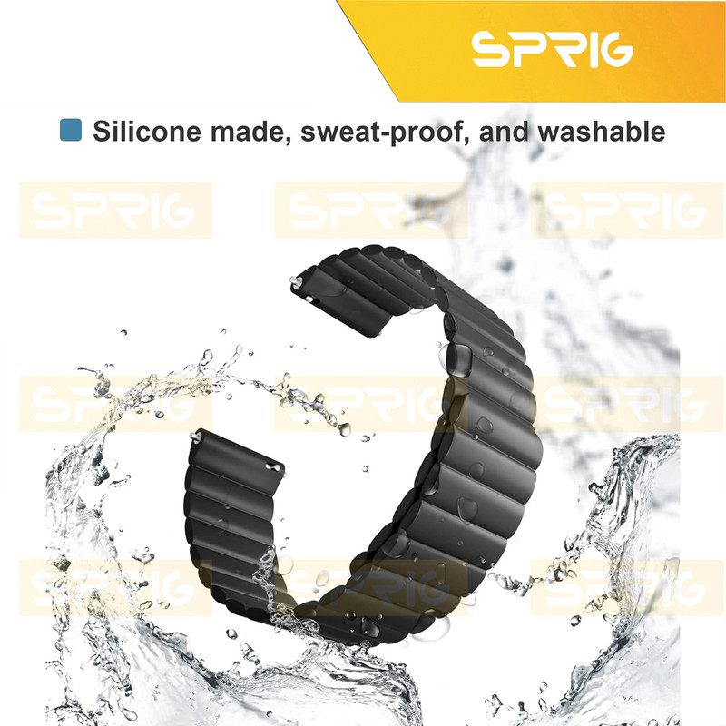 بند اسپریگ مدل Silicone Magnetic Link GRY TW مناسب برای ساعت هوشمند ایمیکی SF1 / SF1E / SE1 / ST1