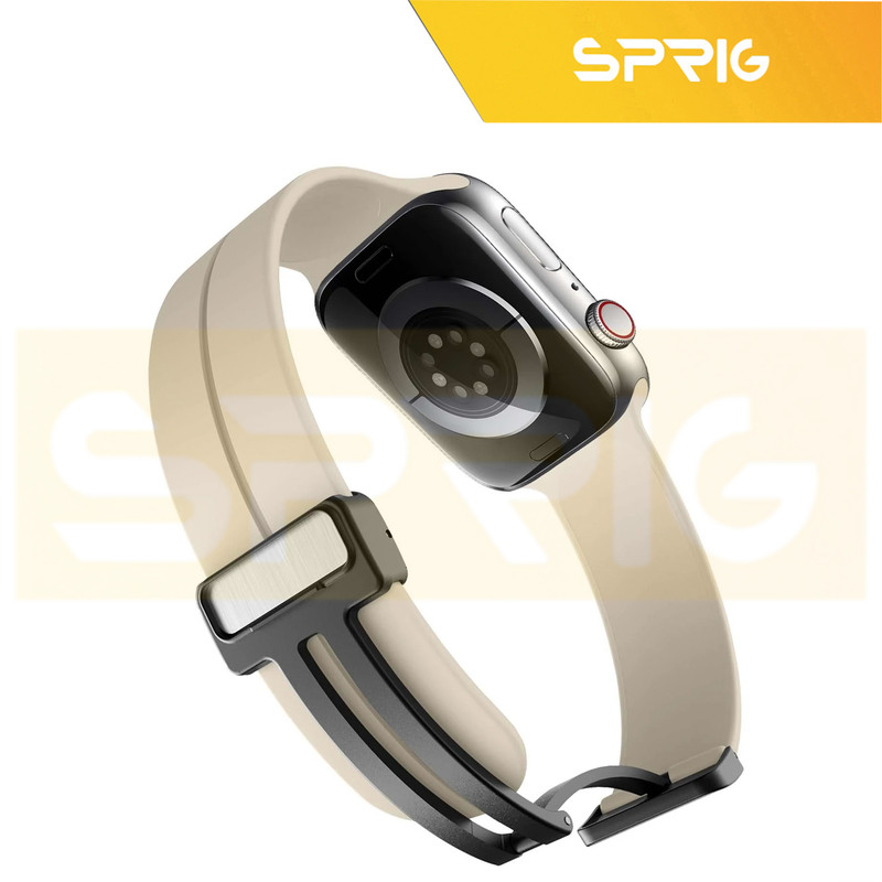 بند اسپریگ مدل Magnetic silicon مناسب برای اپل واچ سری اپل واچ Ultra 2 49mm