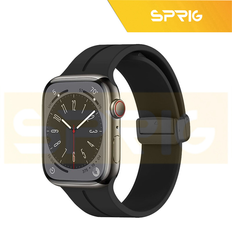 بند اسپریگ مدل Magnetic silicon مناسب برای اپل واچ سری اپل واچ Ultra 2 49mm