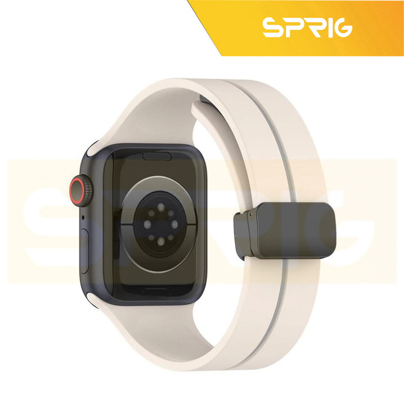 بند اسپریگ مدل Magnetic silicon مناسب برای اپل واچ سری اپل واچ Ultra 2 49mm