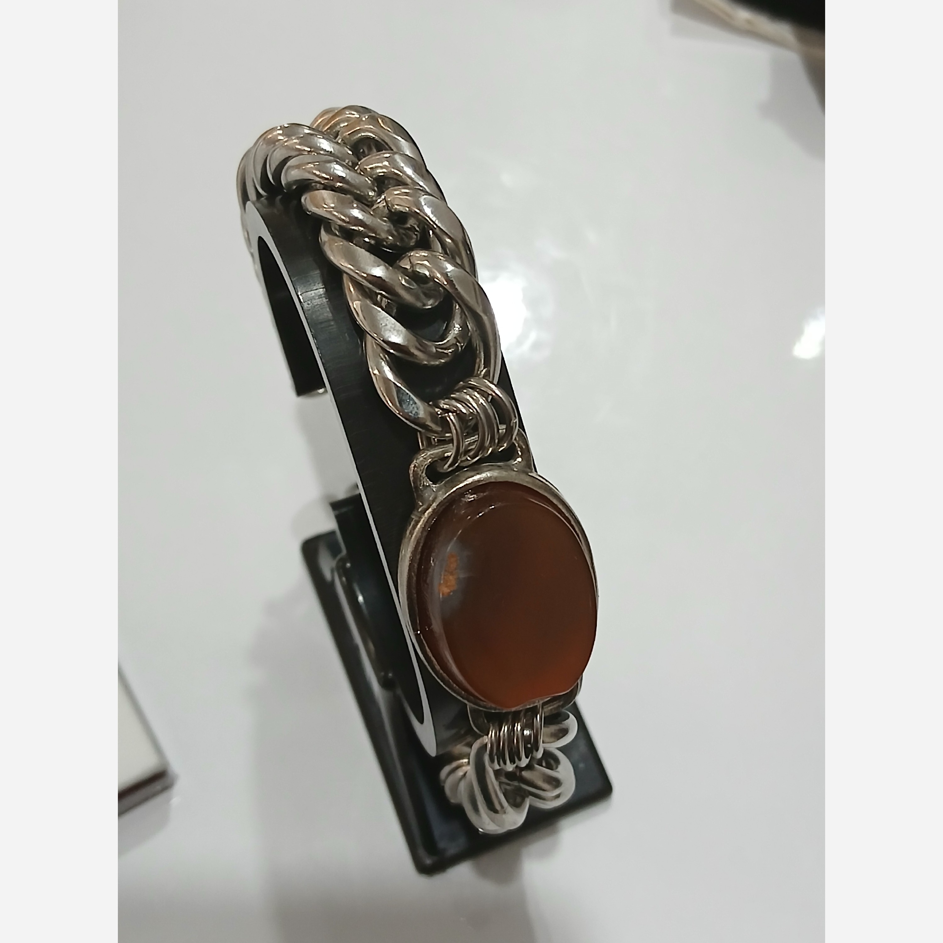 دستبند سلمان با نگین عقیق خراسان اصل اصل