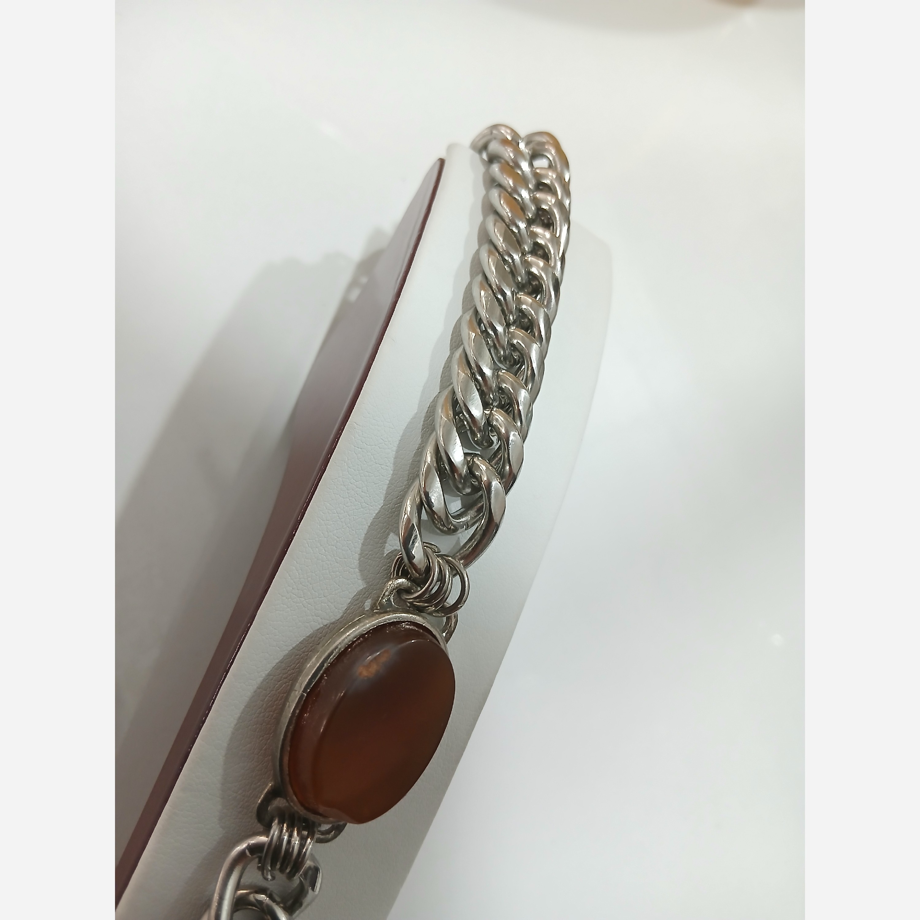 دستبند سلمان با نگین عقیق خراسان اصل اصل