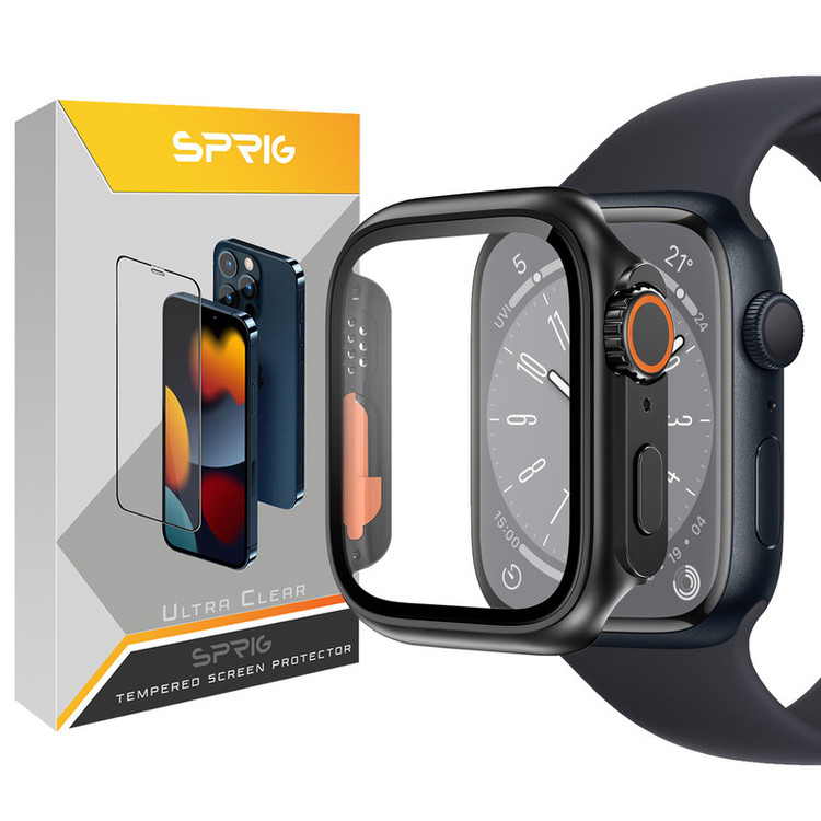 کاور اسپریگ مدل face-off مناسب برای اپل واچ Series 4 44mm / Series 5 44mm / Series 6 44mm به همراه محافظ صفحه نمایش