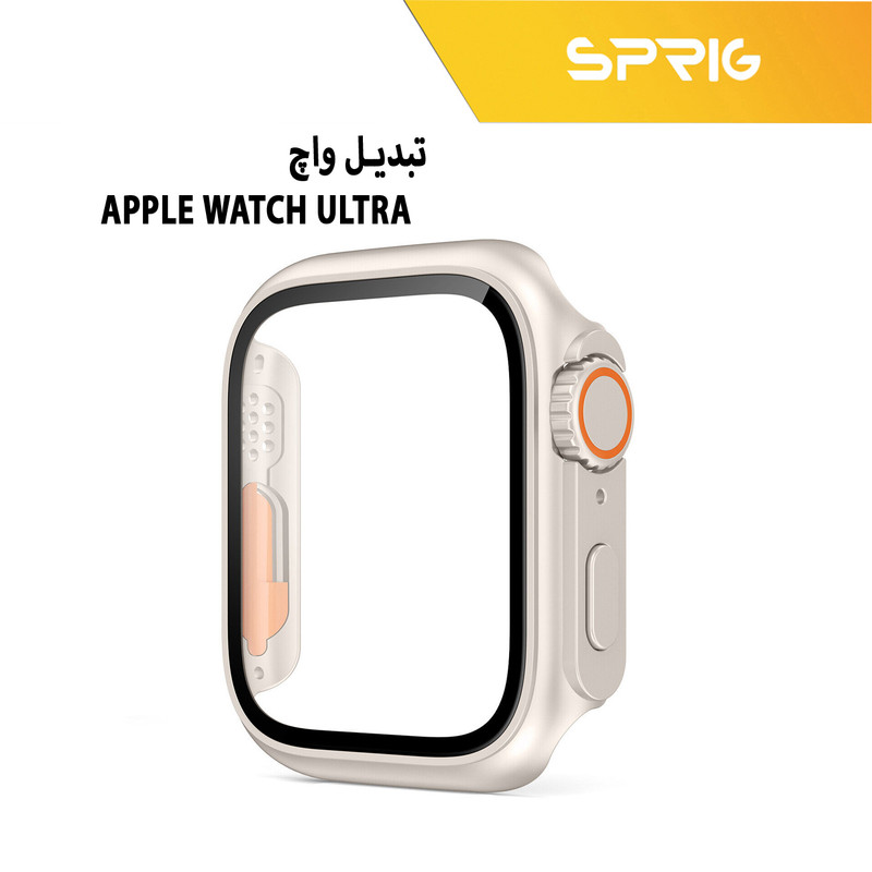 کاور اسپریگ مدل face-off مناسب برای اپل واچ Series 4 44mm / Series 5 44mm / Series 6 44mm به همراه محافظ صفحه نمایش