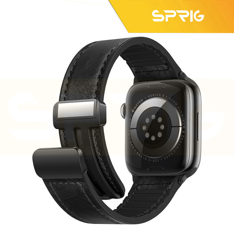 بند اسپریگ مدل Leather Magnetic Sic مناسب برای اپل واچ Series 1 Aluminum 38 / Series 2 38mm / Series 3 38mm