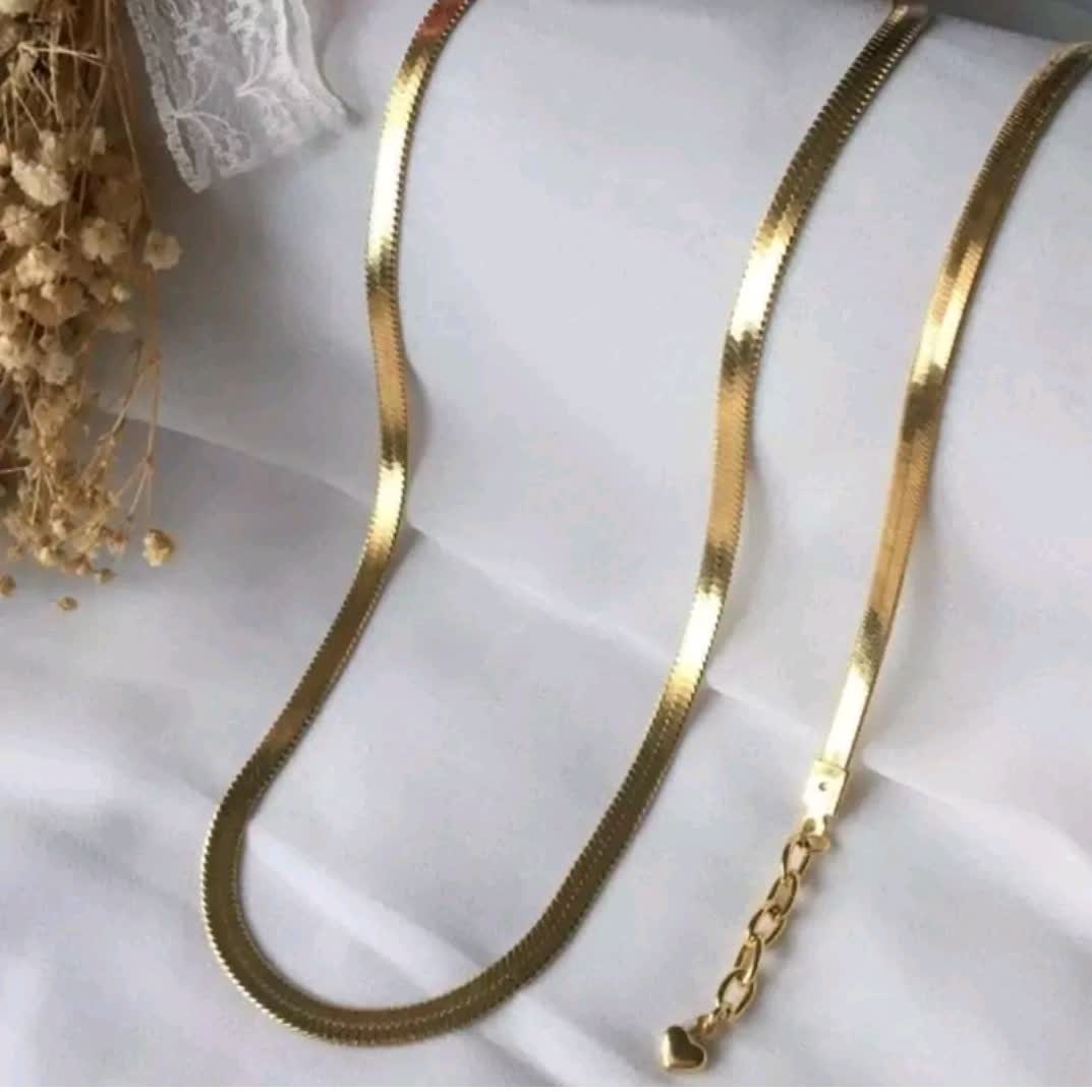 گردنبند و دستبند ماری استیل طلایی خاص