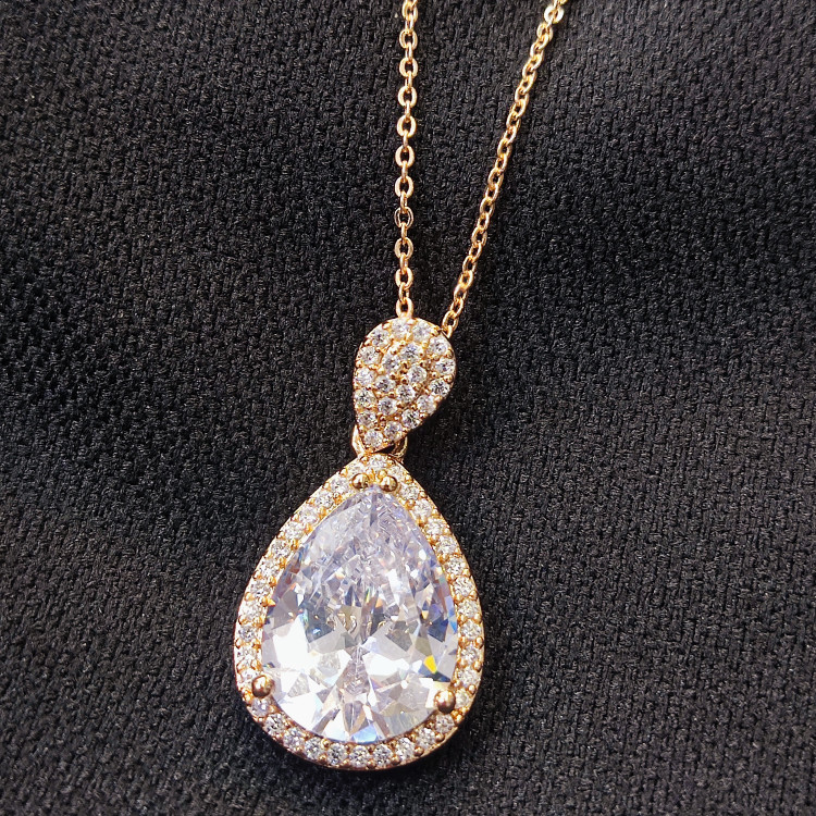 پلاک زنجیر ژوپینگ نگین دار درشت