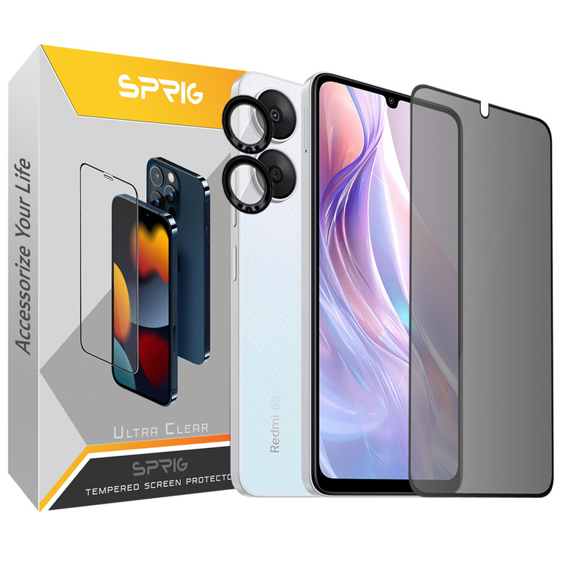 محافظ صفحه نمایش اسپریگ مدل PRV_Ring مناسب برای گوشی موبایل شیائومی Poco X6 5G به همراه محافظ لنز دوربین
