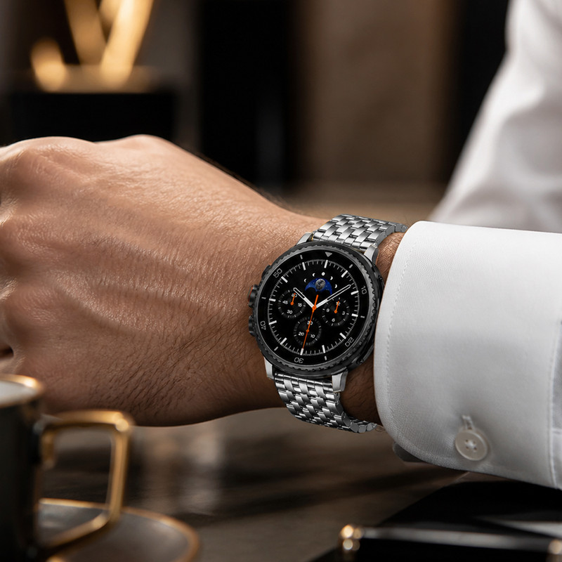 بند فلزی اسپریگ مدل 7BIX SK W8 مناسب برای ساعت هوشمند سامسونگ Galaxy Watch 8 40mm / 8 44mm / 8 Classic 46mm