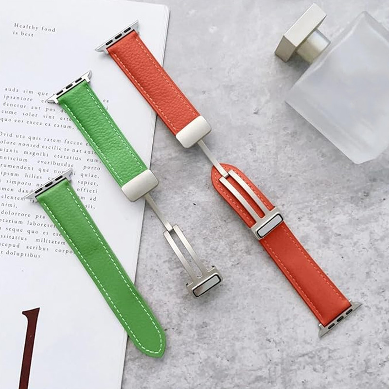 بند اسپریگ مدل Magnetic Leather SP مناسب برای اپل واچ سری 7/8/9 سایز 45mm