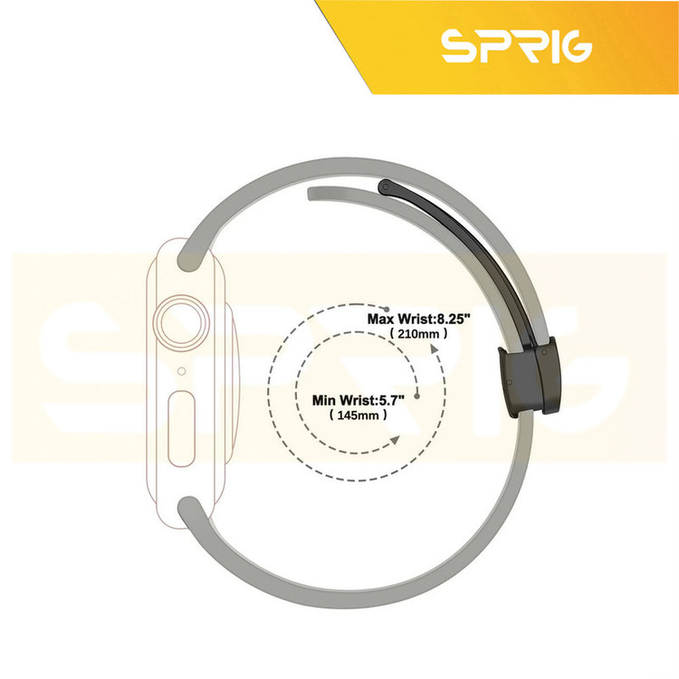 بند اسپریگ مدل Magnetic Silicon مناسب برای اپل واچ سری Series 9 45mm