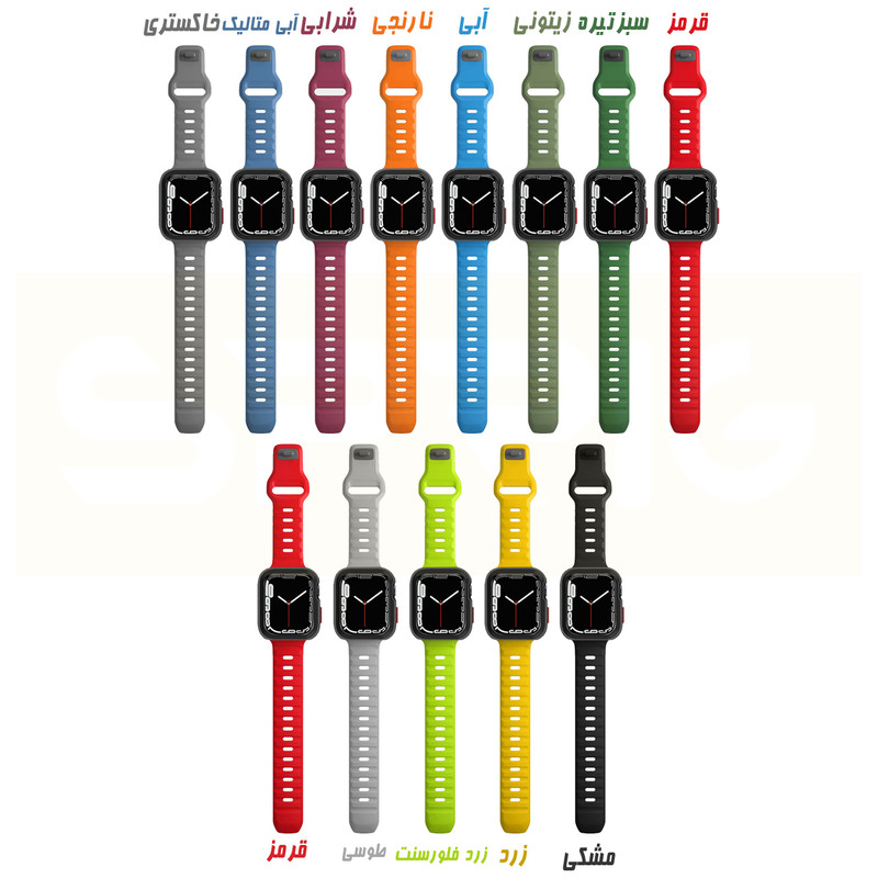 بند اسپریگ مدل Spig BL-Amizze مناسب برای اپل واچ سری 4/5/6/Se سایز 40mm به همراه کاور