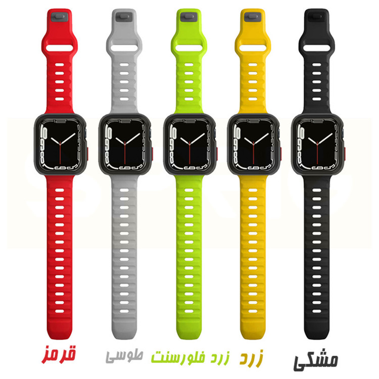 بند اسپریگ مدل Spig BL-Amizze مناسب برای اپل واچ سری 4/5/6/Se سایز 40mm به همراه کاور