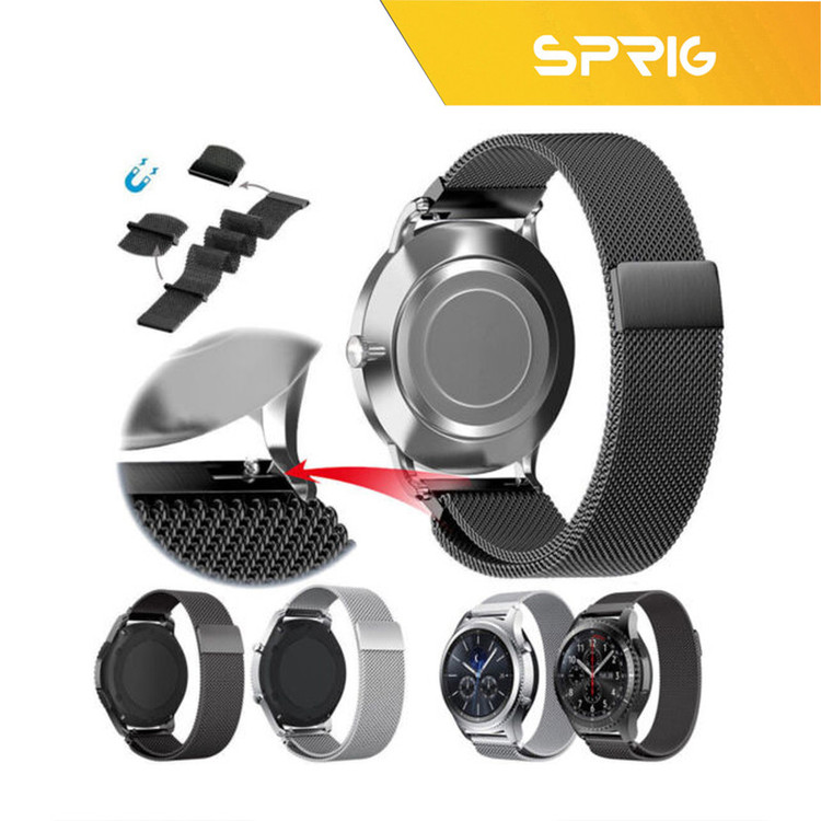 بند اسپریگ مدل Milanese مناسب برای ساعت هوشمند سامسونگ Galaxy Watch Active 1 / Active 2 40mm / Active 2 44mm / Watch 3 size 41mm / Galaxy Watch 4 40mm / watch 4 42mm / watch 4 44mm / watch 4 46mm