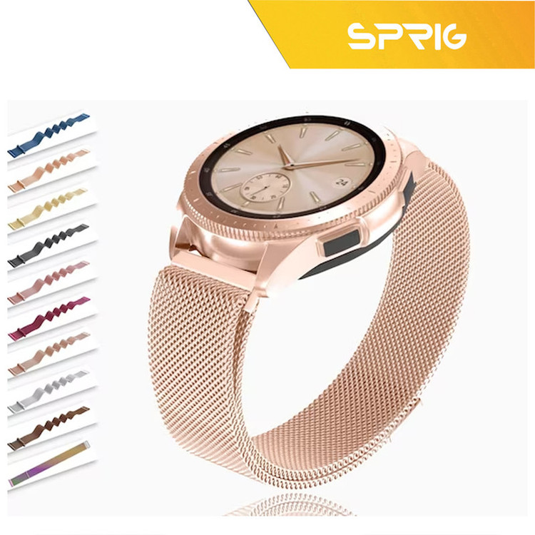 بند اسپریگ مدل Milanese مناسب برای ساعت هوشمند سامسونگ Galaxy Watch Active 1 / Active 2 40mm / Active 2 44mm / Watch 3 size 41mm / Galaxy Watch 4 40mm / watch 4 42mm / watch 4 44mm / watch 4 46mm