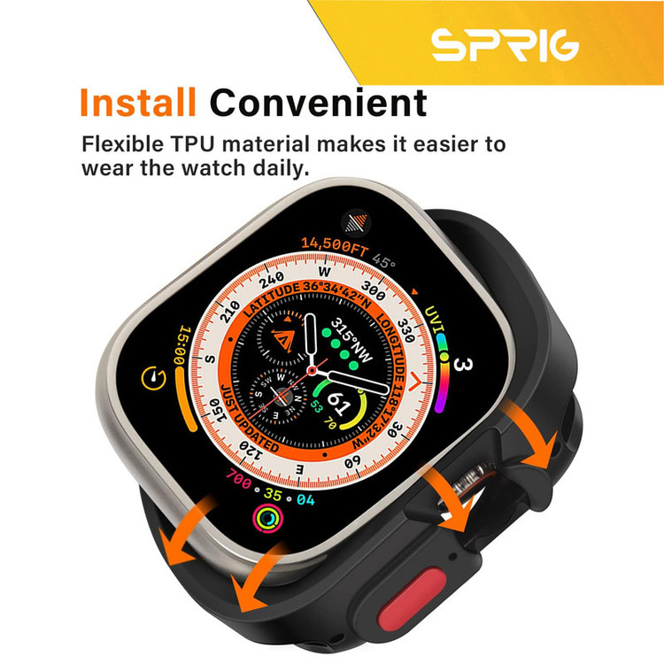 بند اسپریگ مدل Spig Amizze مناسب برای ساعت هوشمند ویرفیت HK9 ULTRA 2 MAX به همراه کاور
