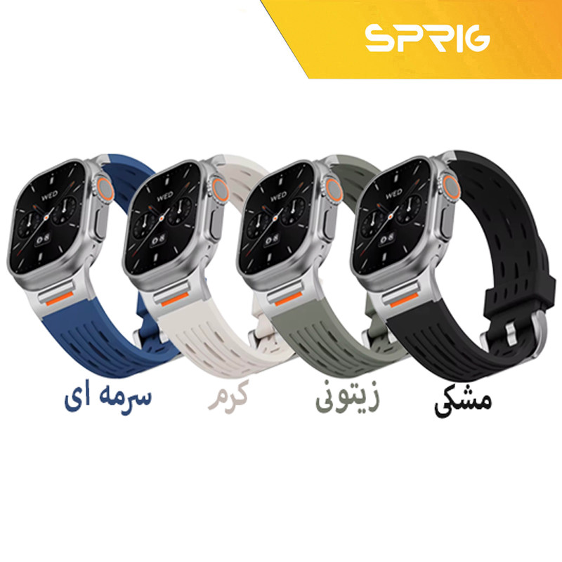 بند اسپریگ مدل Recci مناسب برای اپل واچ 45/46 میلی متری سری 7/8/9/10