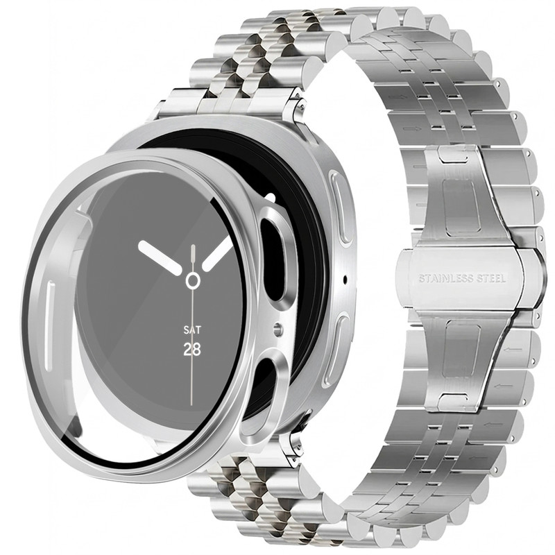 بند اسپریگ مدل 5Bead SL-DualC W8 مناسب برای ساعت هوشمند سامسونگ Galaxy Watch 8 40mm به همراه کاور
