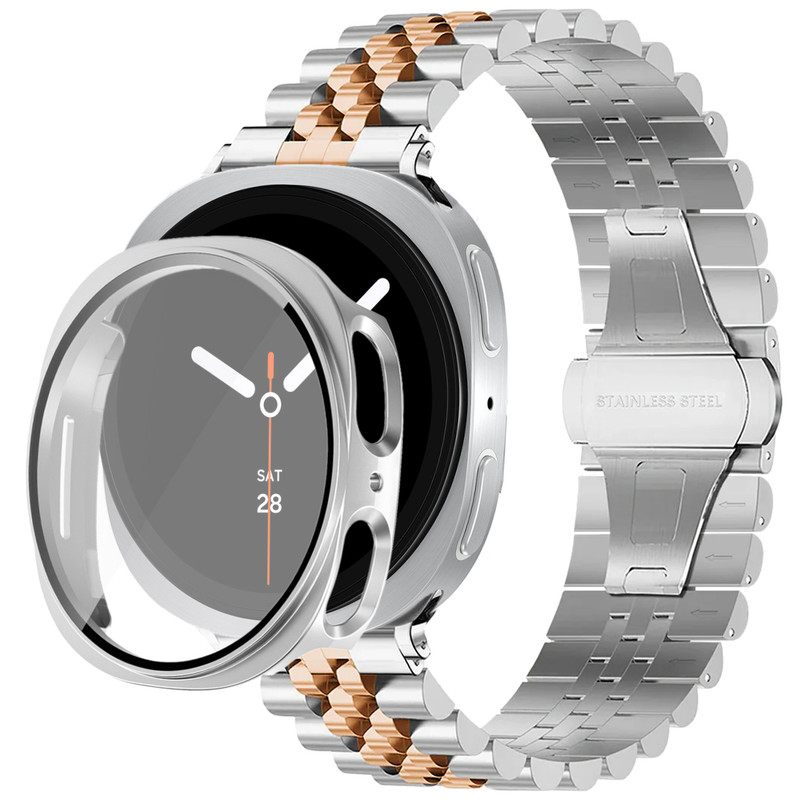 بند اسپریگ مدل 5Bead SL-DualC W8 مناسب برای ساعت هوشمند سامسونگ Galaxy Watch 8 40mm به همراه کاور