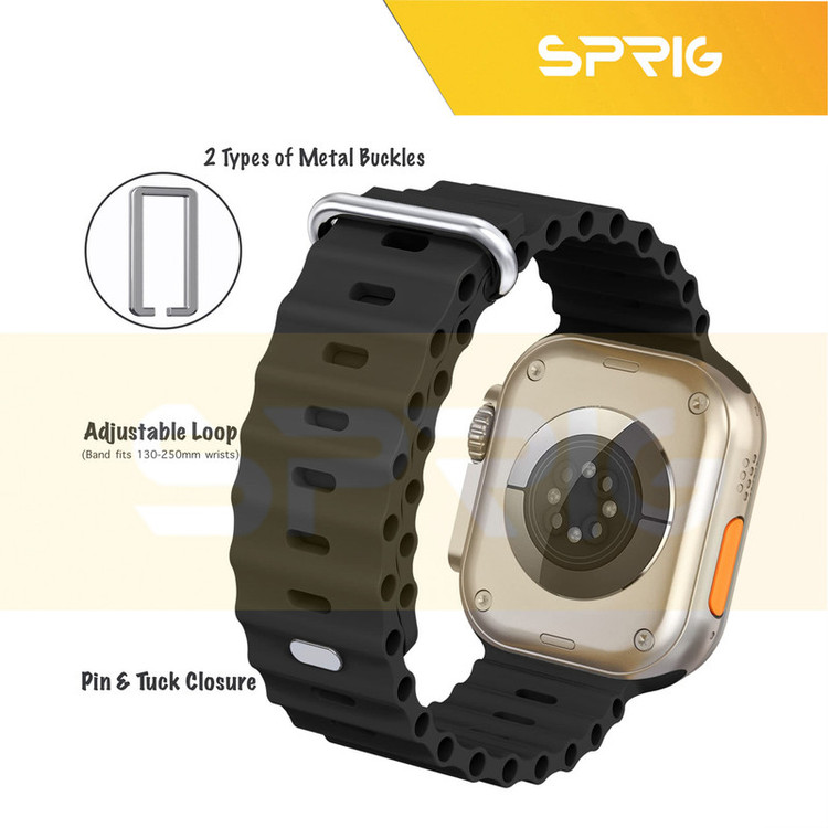 بند اسپریگ مدل Ocean مناسب برای اپل واچ SE 2022 44mm