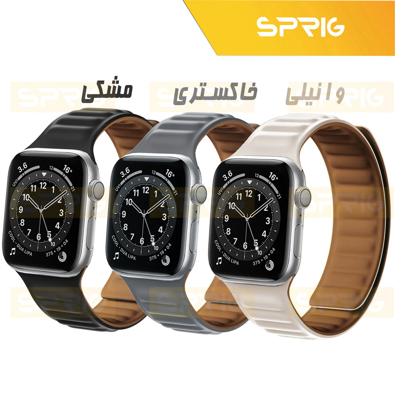 بند اسپریگ مدل Magnetic LP مناسب برای اپل واچ سری 4/5/6/Se سایز 44 میلی متری