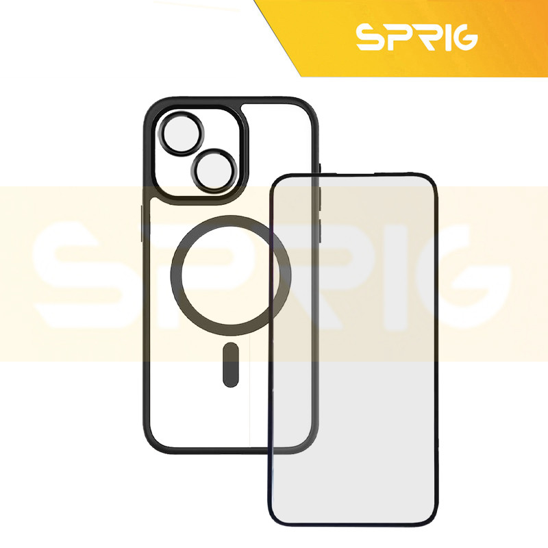 کاور اسپریگ مدل BRD Magsafe-Ring مناسب برای گوشی موبایل اپل Iphone 15 به همراه محافظ صفحه نمایش و محافظ لنز دوربین