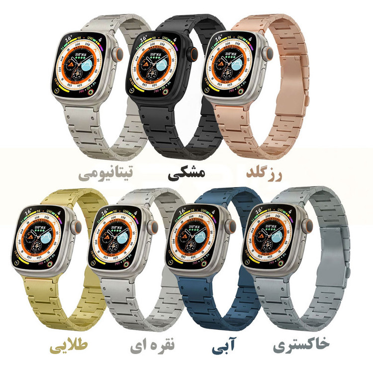 بند اسپریگ مدل Santos مناسب برای اپل واچ 44 میلی متری سری 6